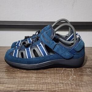 Orthofeet Naples Women's Casual Comfort Sandals Shoes Size 7 Wide Blue